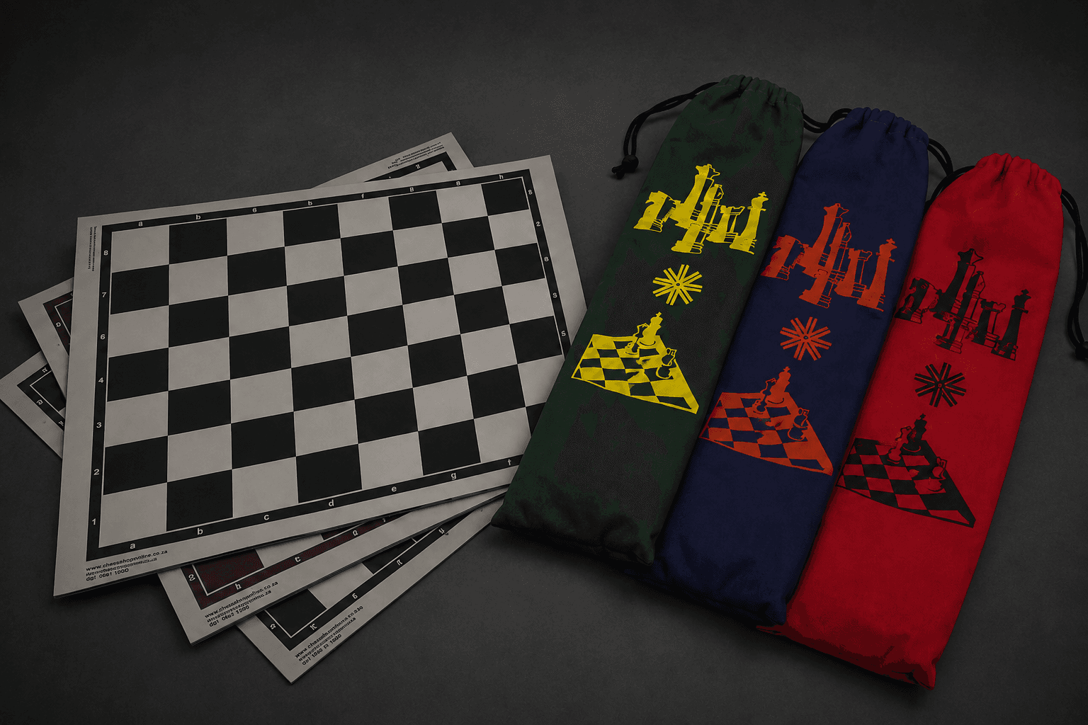 Chess boards and bags